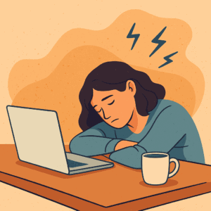 Personne épuisée symbolisant la fatigue chronique